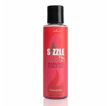 Żel stymulujący - Sensuva Sizzle Lips Warming Edible Gel Strawberry 125 ml